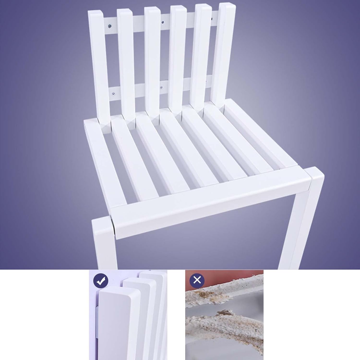 Wall Mounted Folding Stool with Supporting Legs for Space Saving R747
