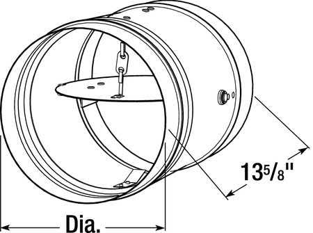 Fire Damper, 13-5/8 in. D U3767