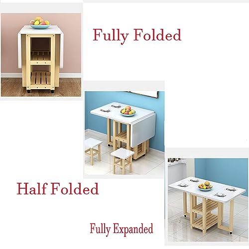Extendable Folding Dining Table, 120x75x75cm Y57698