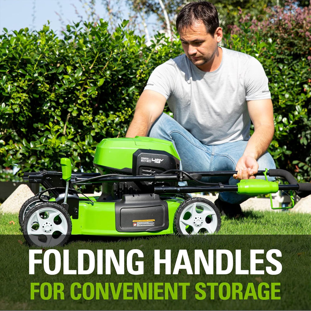 Cordless Brushless Lawn Mower 19" with 4.0Ah Batteries and Charger C3656