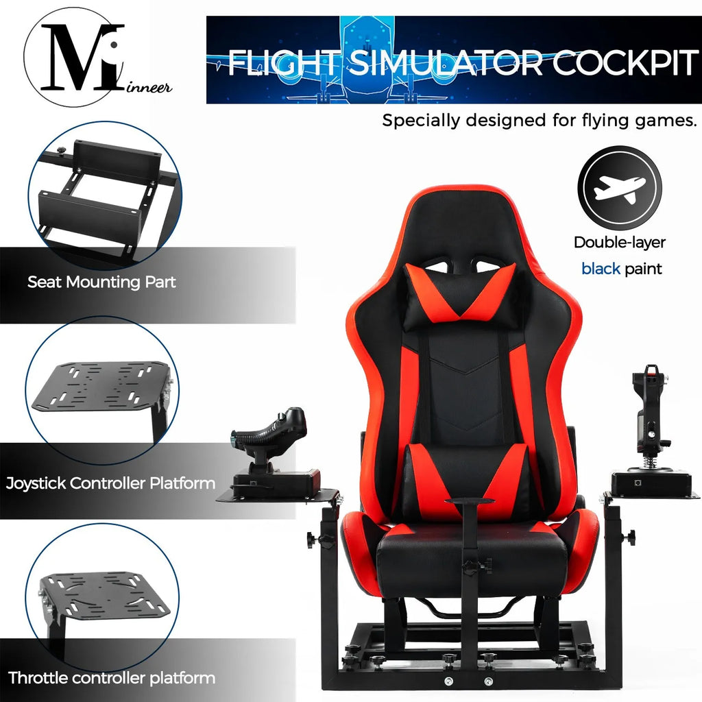 Flight Simulator Cockpit with Red Seat for PC and Console V35155