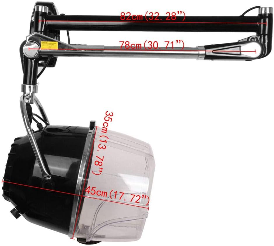 Wall Mounted Hair Dryer with Swivel Arm and Timer S791412