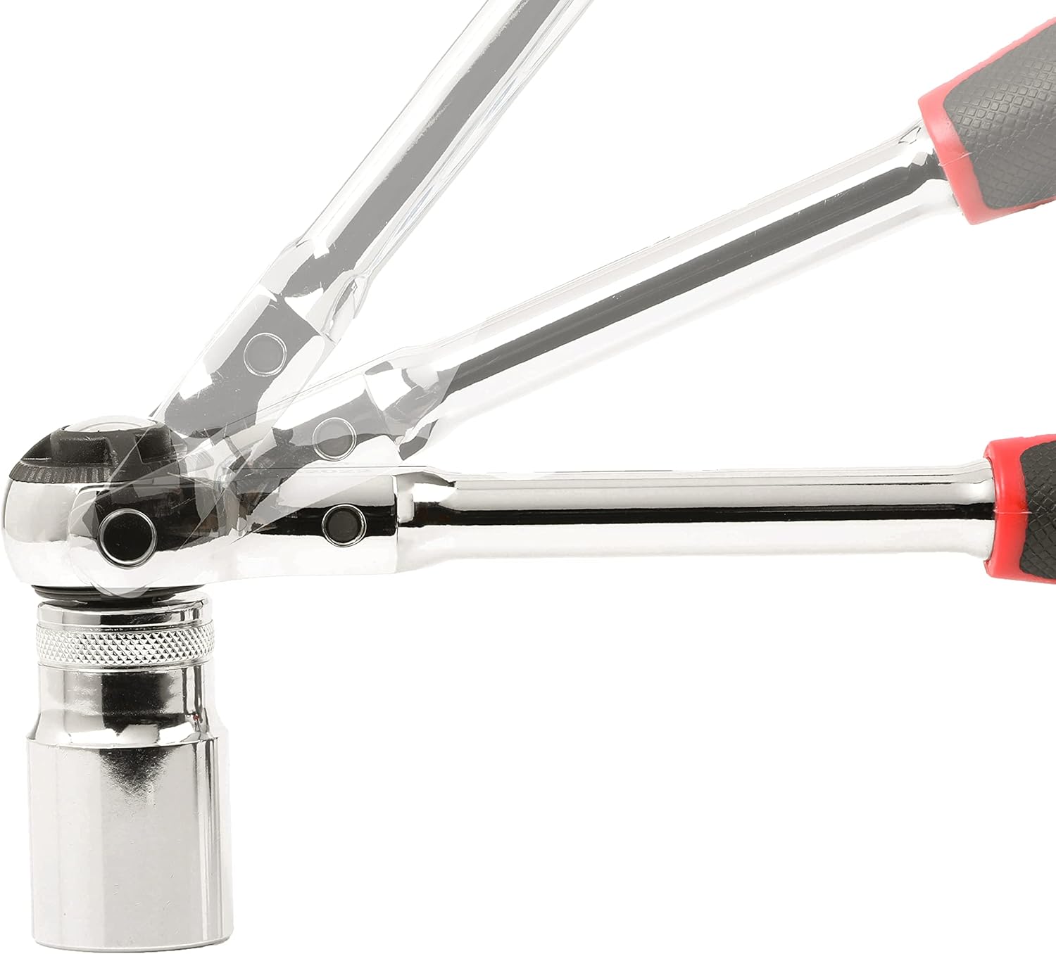 3-Piece 100-Tooth Swivel Head Ratchet Set - 1/4, 3/8, 1/2-Inch Drive X374160