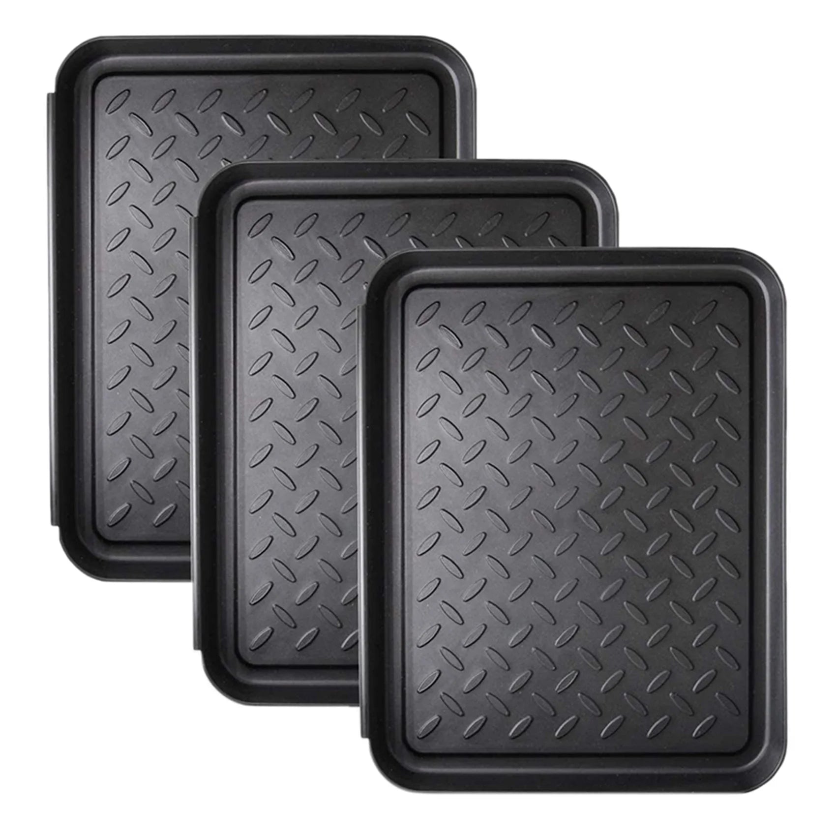 Boot Tray Heavy Duty Shoe Mat, 13.7x10.8 Inch, 6 Pack, Black V199918