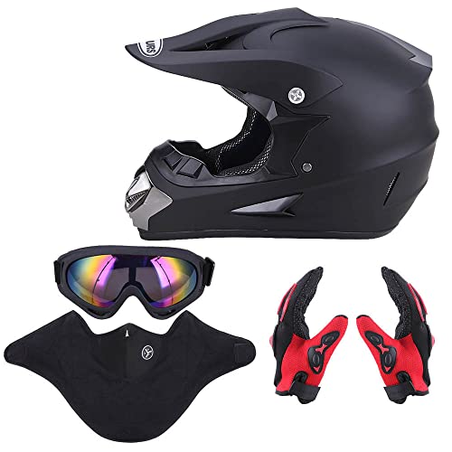 Off-Road Motorcycle Helmet with Goggle, Gloves & Mask V369861