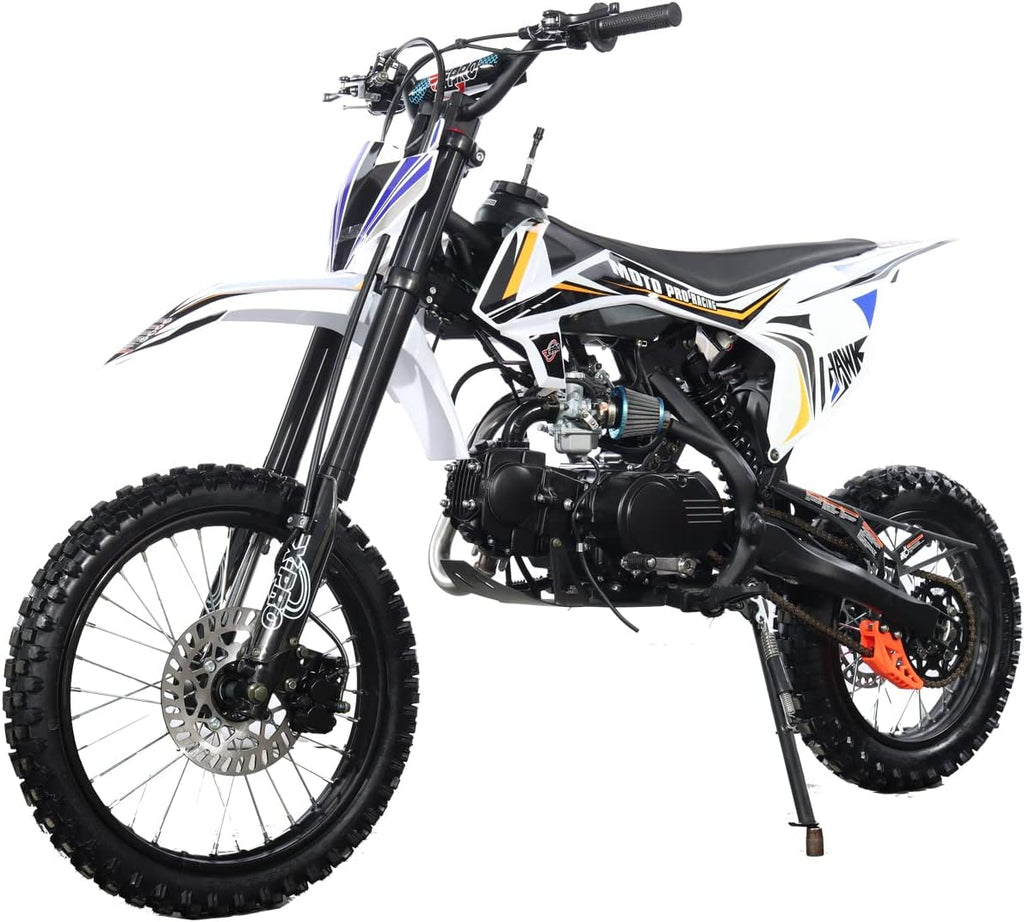 X-PRO Hawk 125cc Dirt Bike with 4-Speed Manual Transmission, Big 17"/14" Tires! Zongshen Brand Engine! (Orange)
