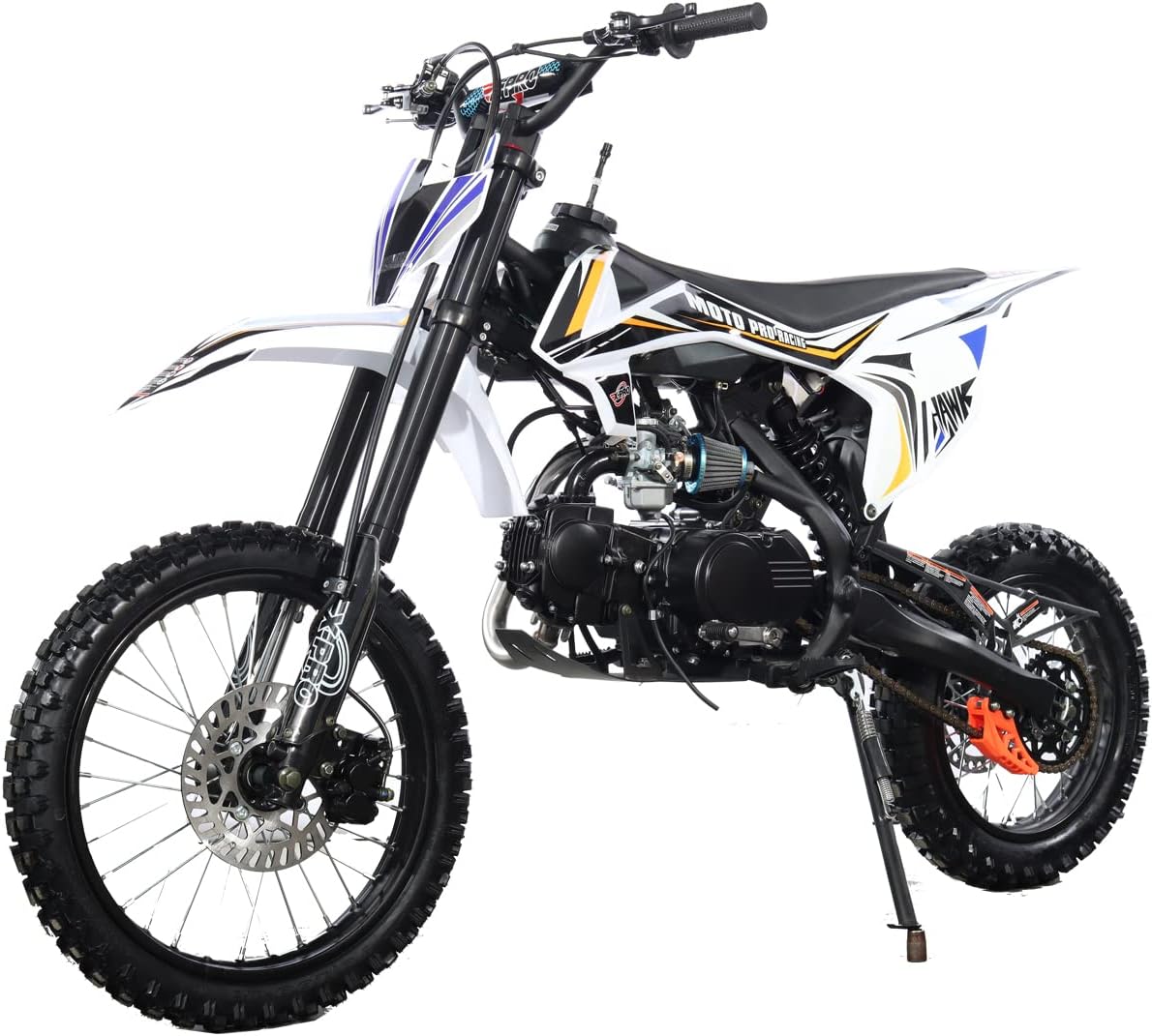 X-PRO Hawk 125cc Dirt Bike with 4-Speed Manual Transmission, Big 17"/14" Tires! Zongshen Brand Engine! (Orange)