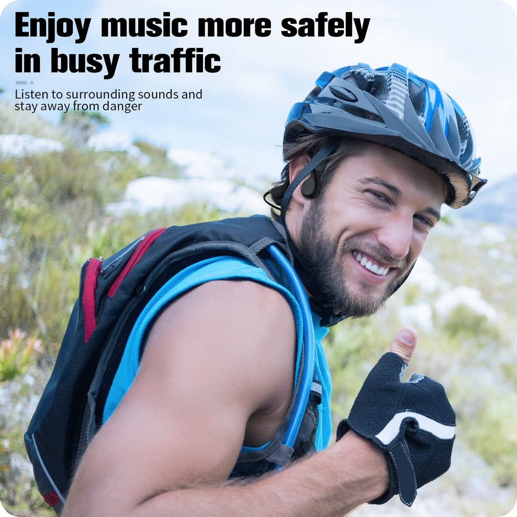 Wireless Bone Conduction Headphones, Open Ear, IP68 Waterproof, 32G Memory E168