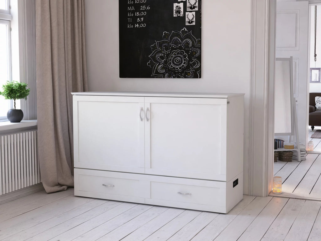 Queen Murphy Bed Chest with Charging Station J79477