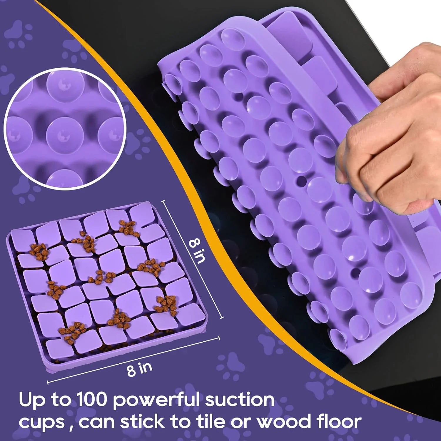 Silicone Snuffle Mat for Dogs, Interactive Puzzle Feeder W6256