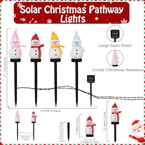 Solar Christmas Candy Cane Lights Outdoor, Pathway Stake Lights, 24 Pack G8137