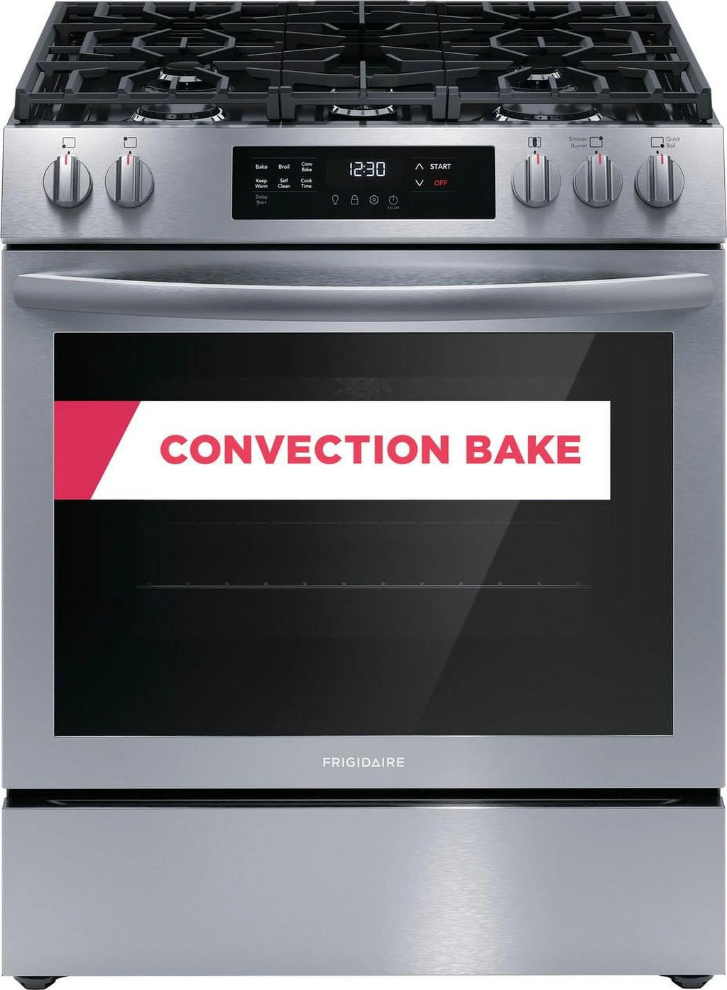 30" Front Control Gas Range with Convection Bake