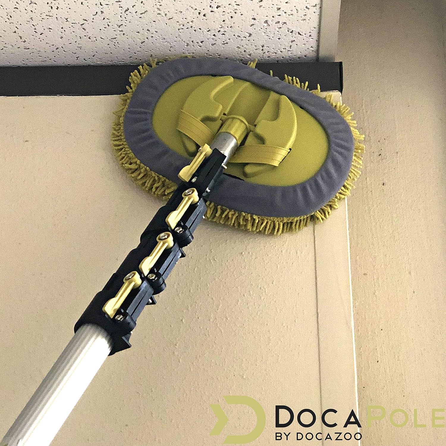 Wall Duster with Telescoping Pole and Microfiber Cleaning Head for Ceilings F21407