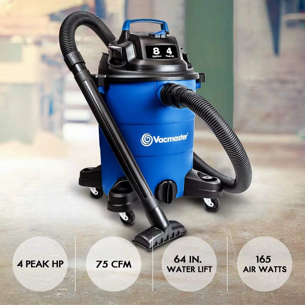 4 Peak HP 8 Gallon Wet Dry Vacuum Cleaner with Blower Function B65013