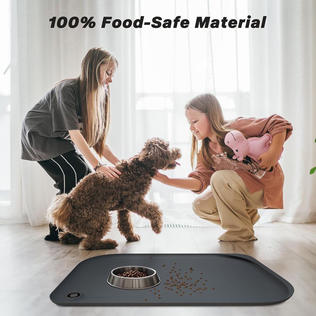 Waterproof Silicone Pet Feeding Mat with Pocket I361
