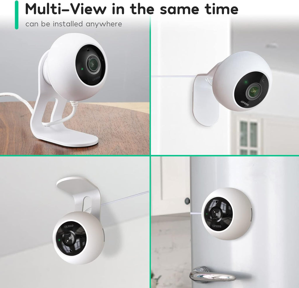 Indoor Security Camera, 2K WiFi with 2-Way Audio and Night Vision, 2-Pack B386