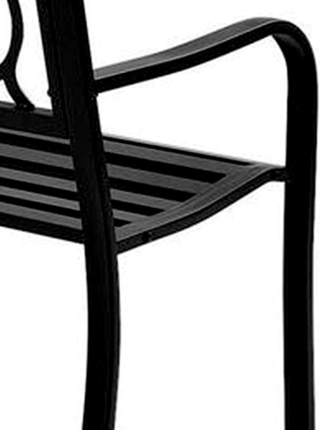 Outdoor Park Bench Powder Coated Steel Frame T6278