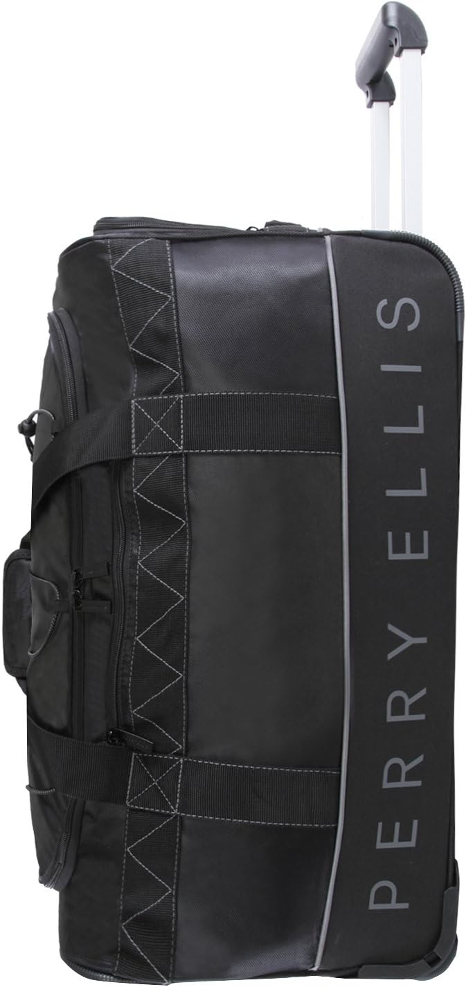 Men's 24" Lightweight Rolling Duffel Bag, Black/Grey K4712