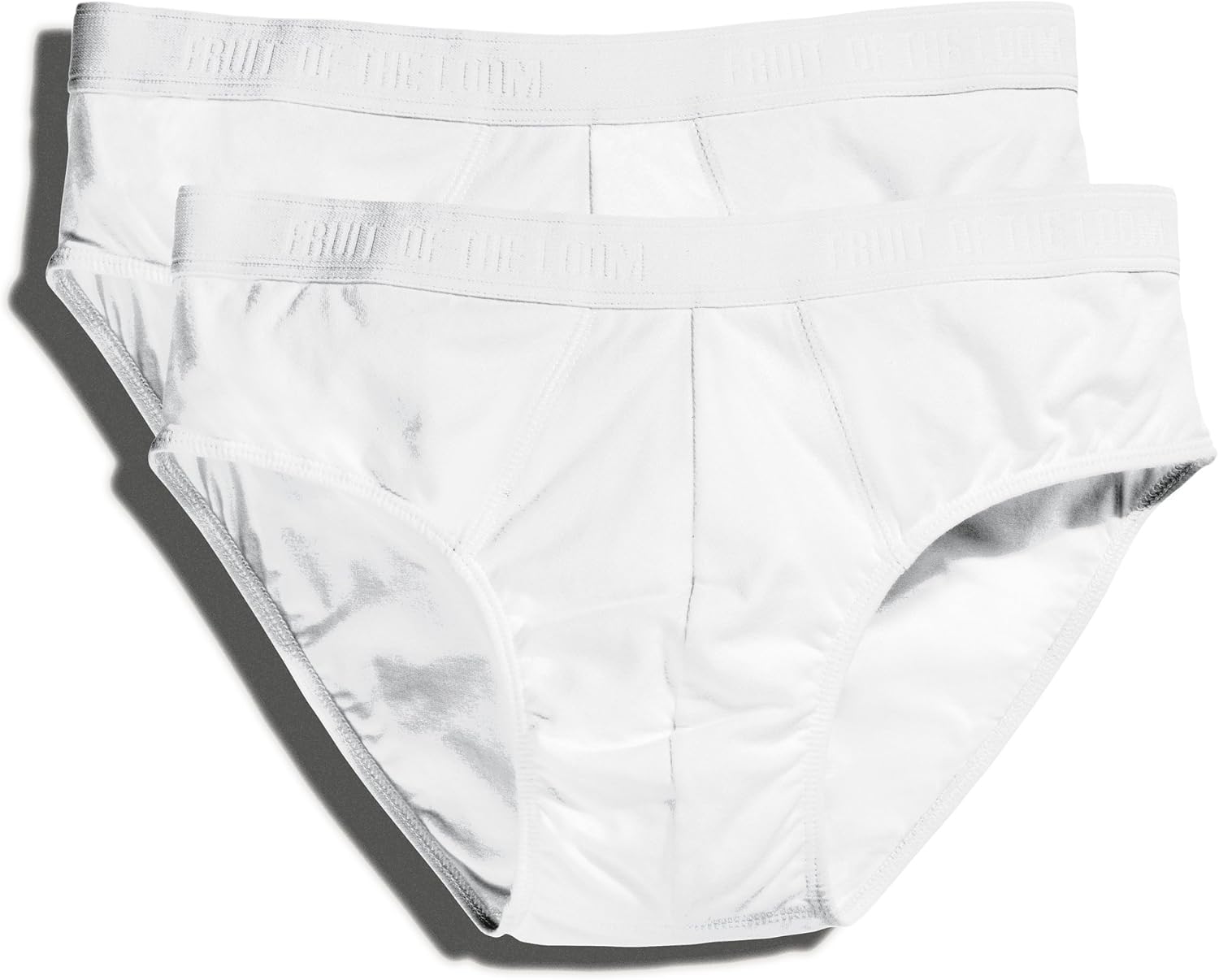 Fruit of the Loom Mens Classic Sport Briefs (Pack of 2) (S) (White)