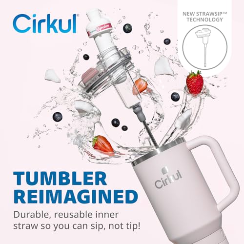 40oz Stainless Steel Tumbler with Handle, Double-Wall Insulated T7917
