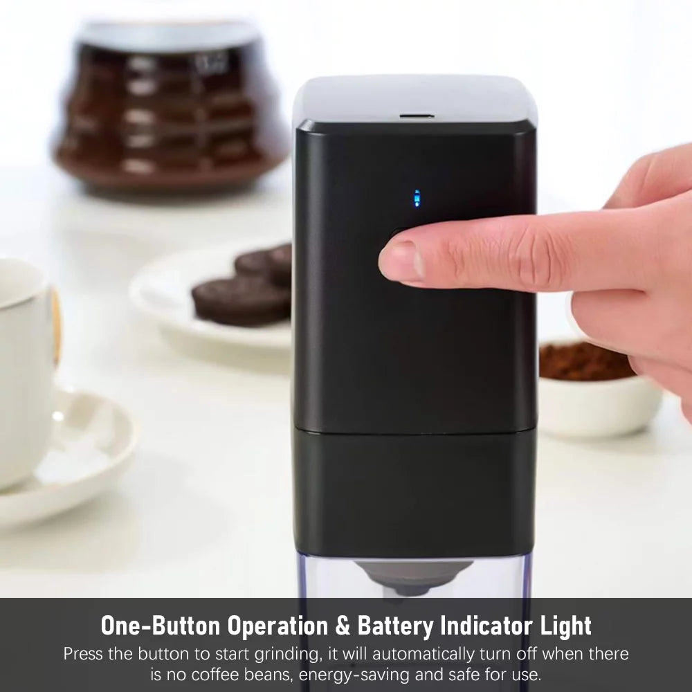 Electric Coffee Grinder for Beans and Spices with Brush J2344
