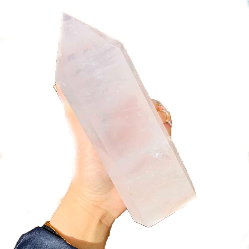 Natural Clear Quartz Crystal Wand Point, 2-Pack Y267