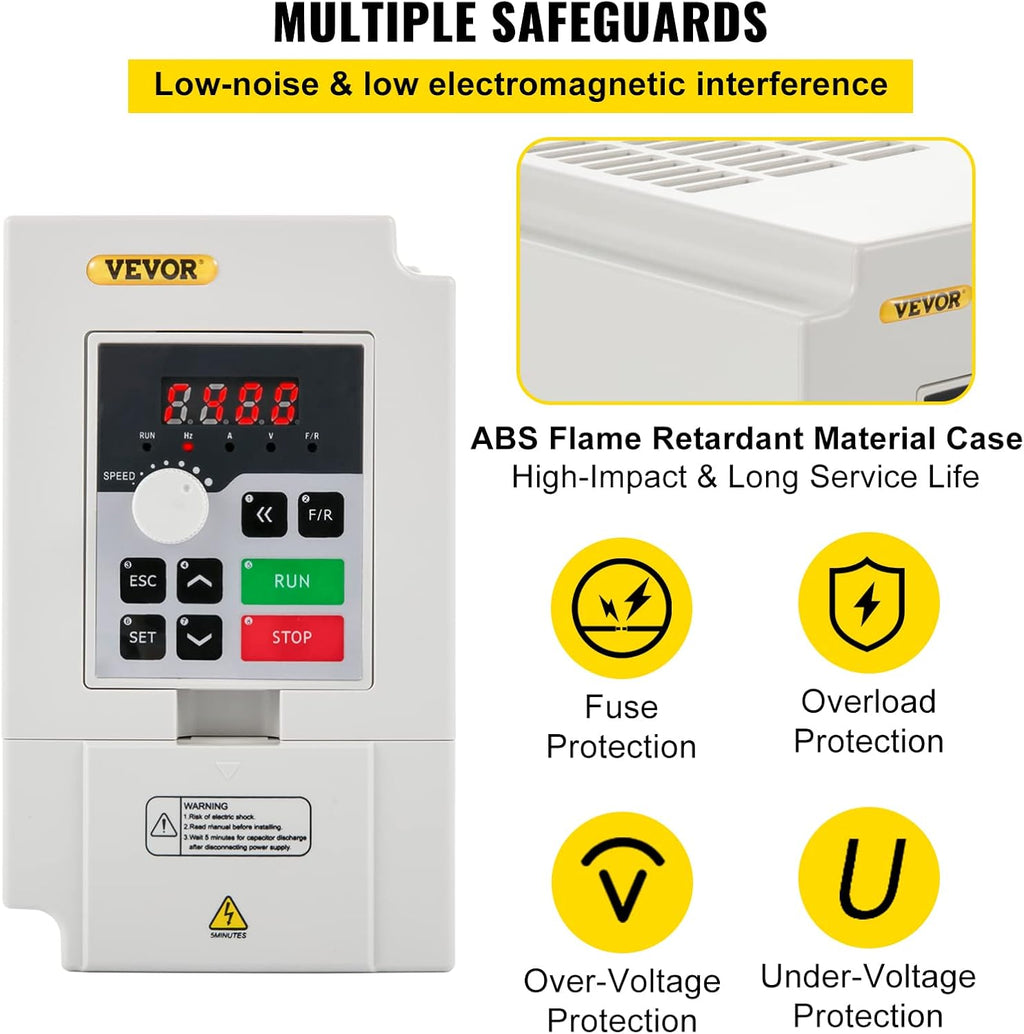 VFD 2.2KW 110V 3HP Variable Frequency Drive for Motor Speed X19758