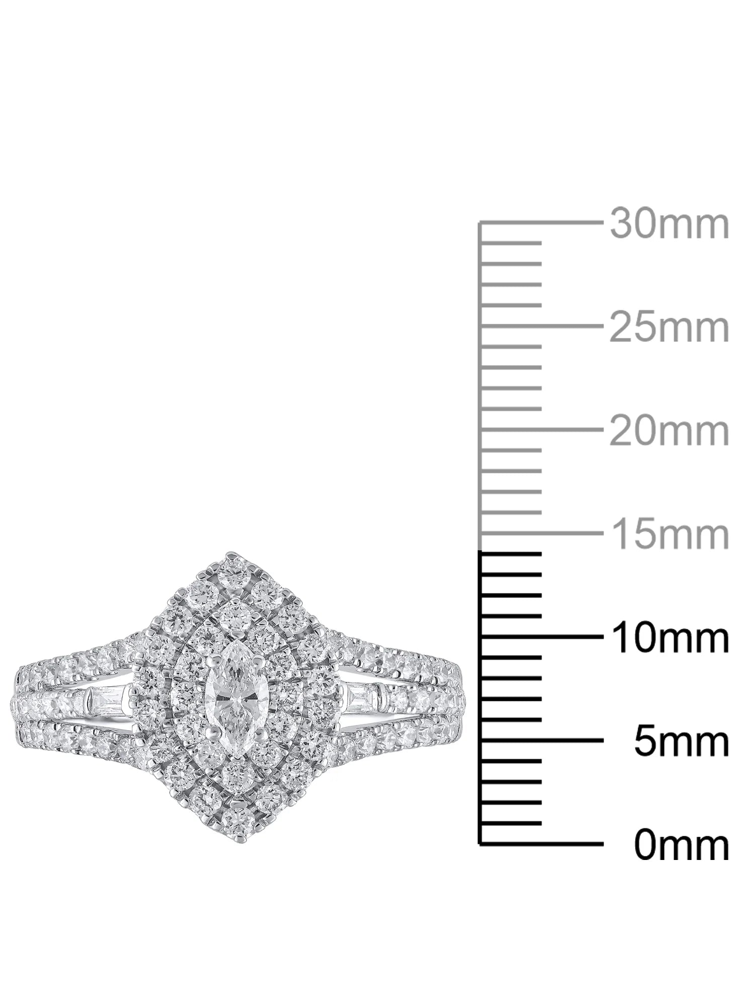 Lab Grown Diamond Engagement Ring, Sterling Silver, Size 5 V278094
