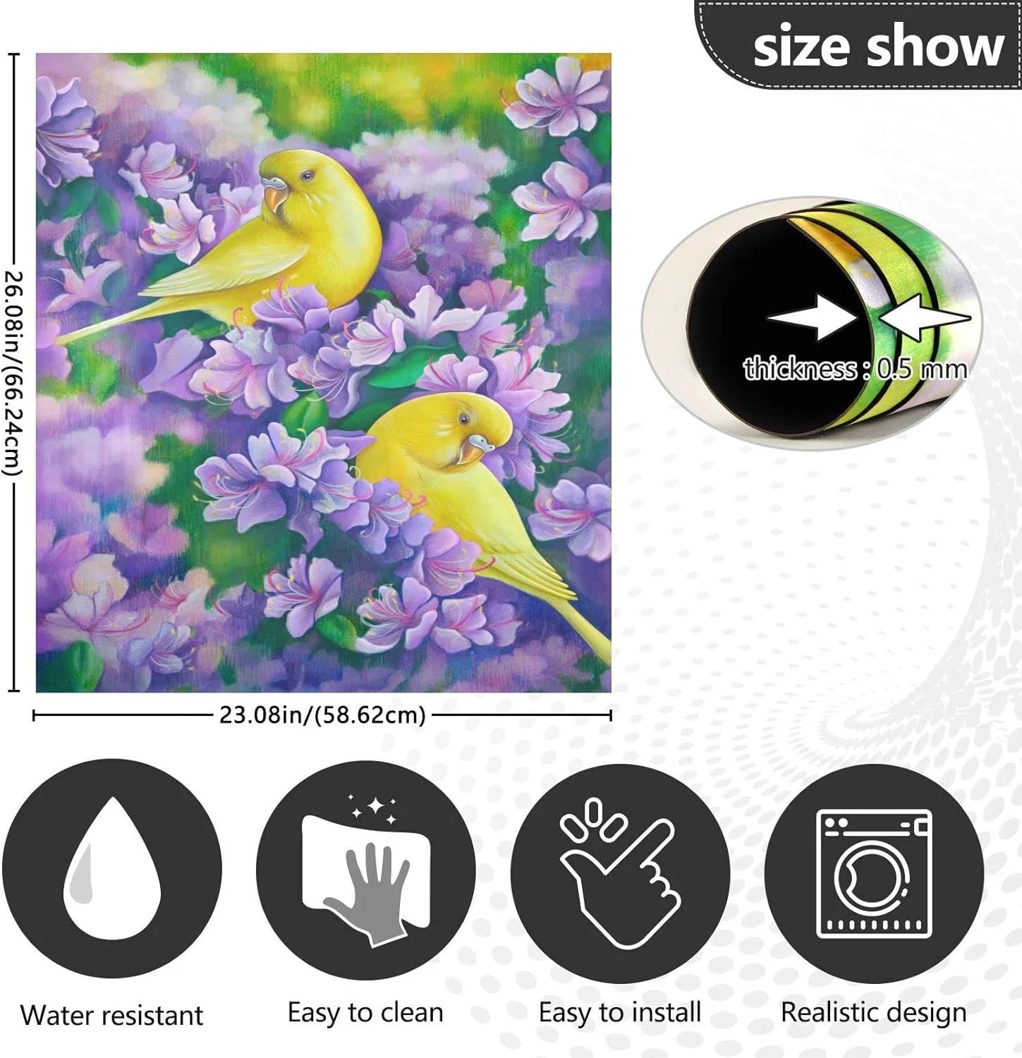 Yellow Parrots Magnetic Dishwasher Sticker Kitchen Decor 23x26in G335435