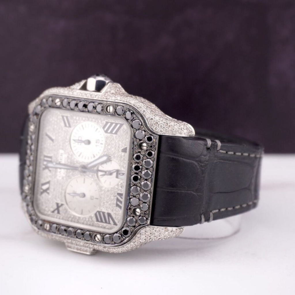 Men's Steel Chronograph Watch with Diamonds W440141