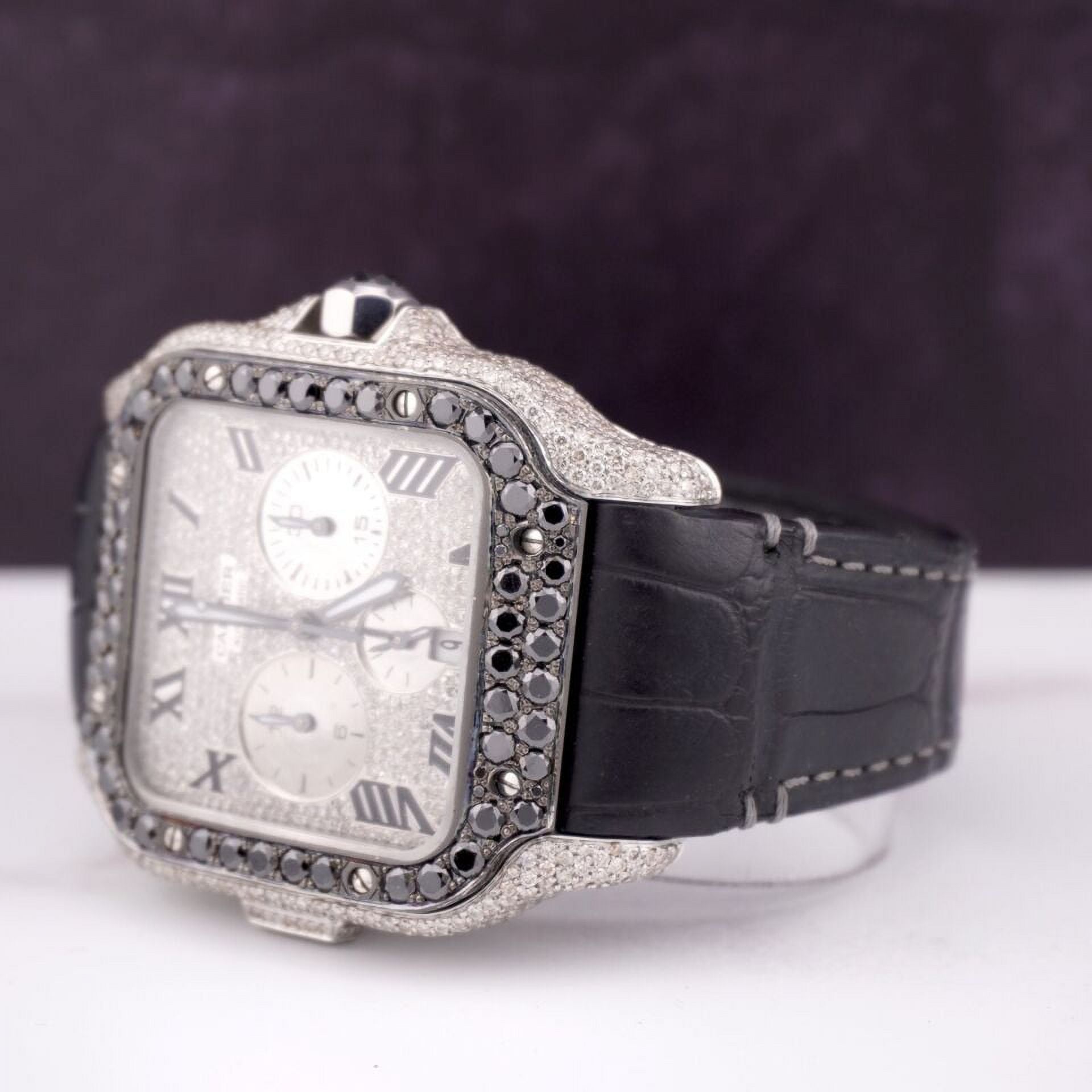 Men's Steel Chronograph Watch with Diamonds W440141