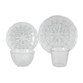 CC Home Furnishings Glass Dinnerware Set - 12.25" - Clear - 4ct