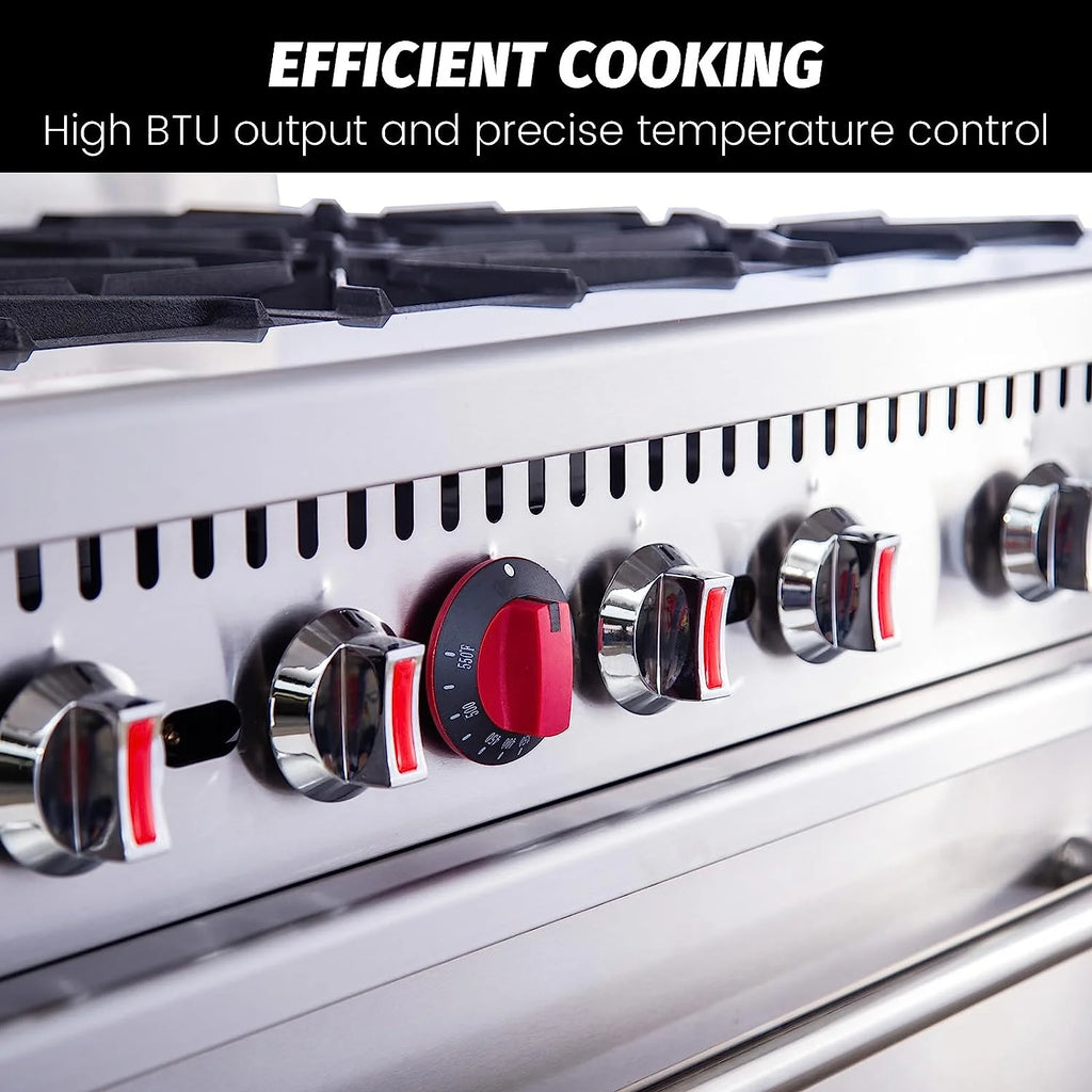 36" Gas Range Stove with 6 Burners for Commercial Kitchens A83421