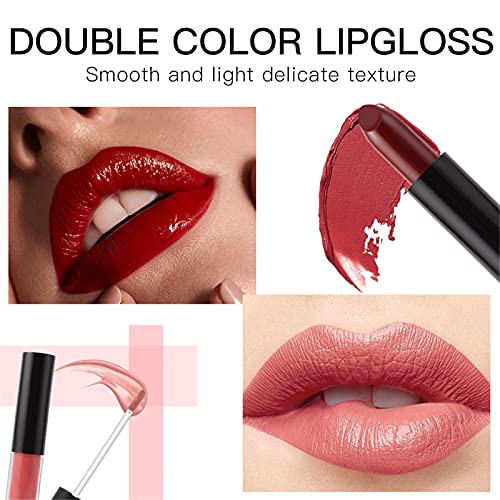 Holiday Makeup Gift Set for Women with Eyeshadow, Lipstick, Blush & Brush X9875