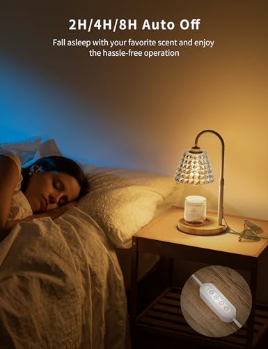 Candle Warmer Lamp with Timer, Adjustable Height, 2 Bulbs, Dimmable U115