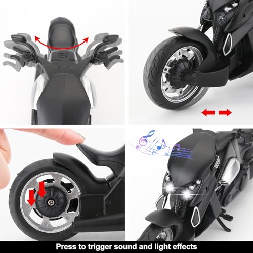 1:12 Kawasaki Ninja H2R Motorcycle Diecast Model with Suspension E7599