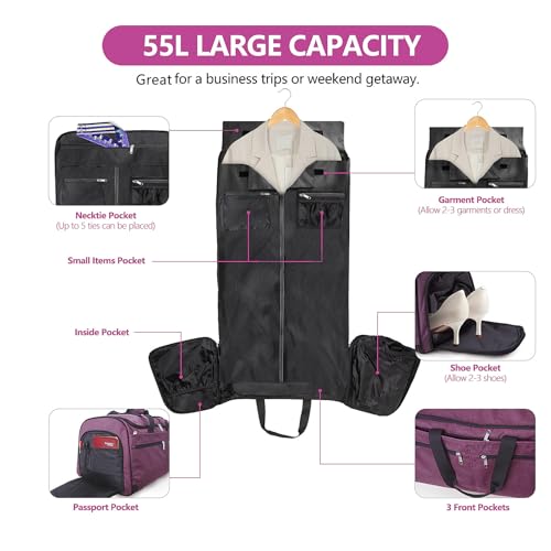 Convertible Travel Duffel Suit with Shoe Compartment R225101