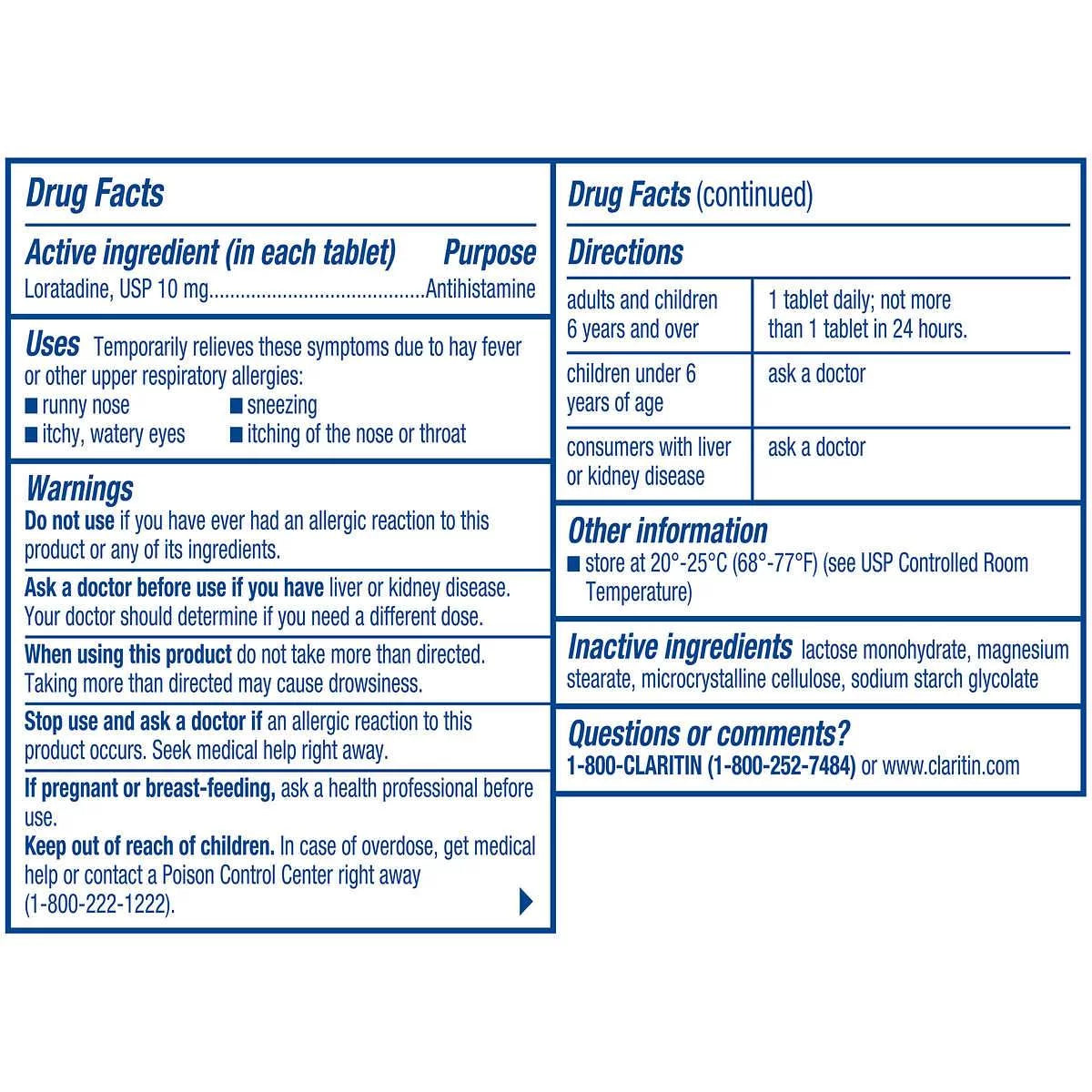Non-Drowsy 24 Hour Allergy Relief Tablets F7183