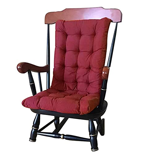 Rocking Chair Cushion Memory Foam Tufted High Back Chair Pads Outdoor Indoor Soft Comfortable Non Slip Wicker Seat Cushion for Office Home Kitchen Patio Furniture 47 x 18 Inch Blue