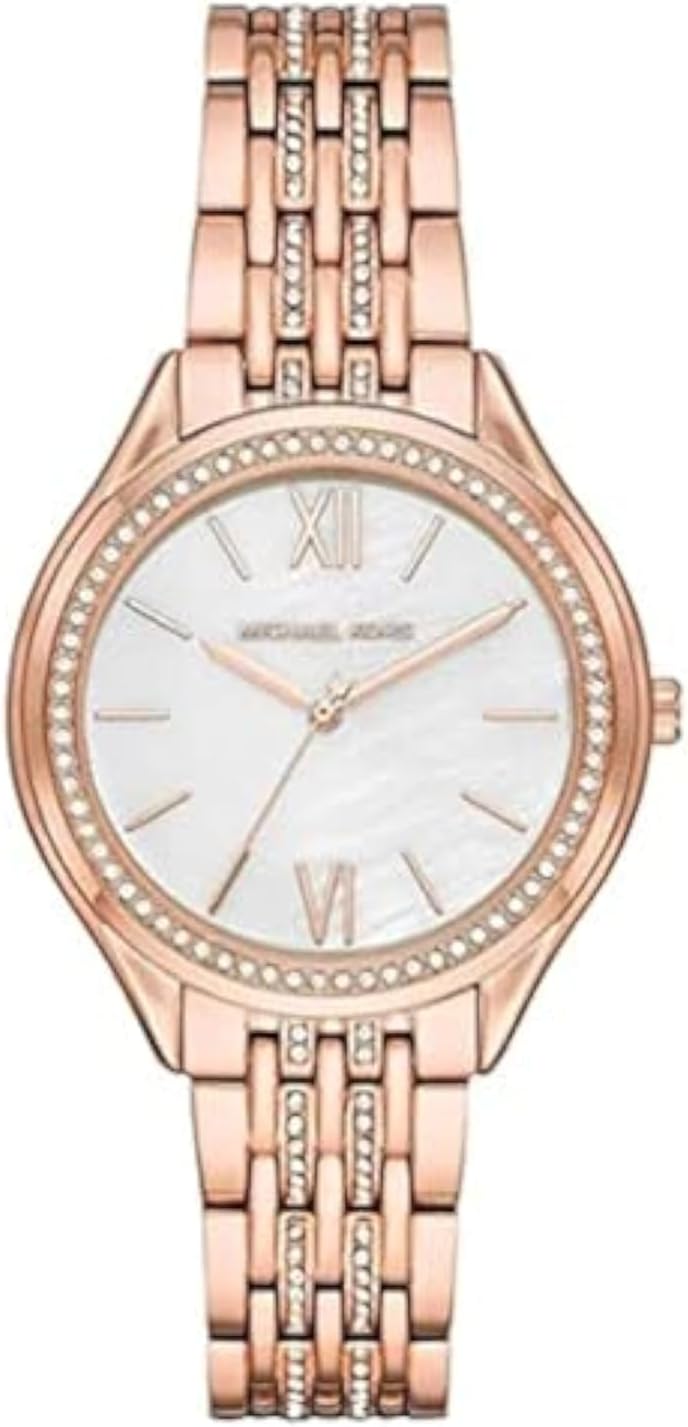 Michael Kors Women's Mindy Three-Hand Rose Gold-Tone Alloy Watch MK7076