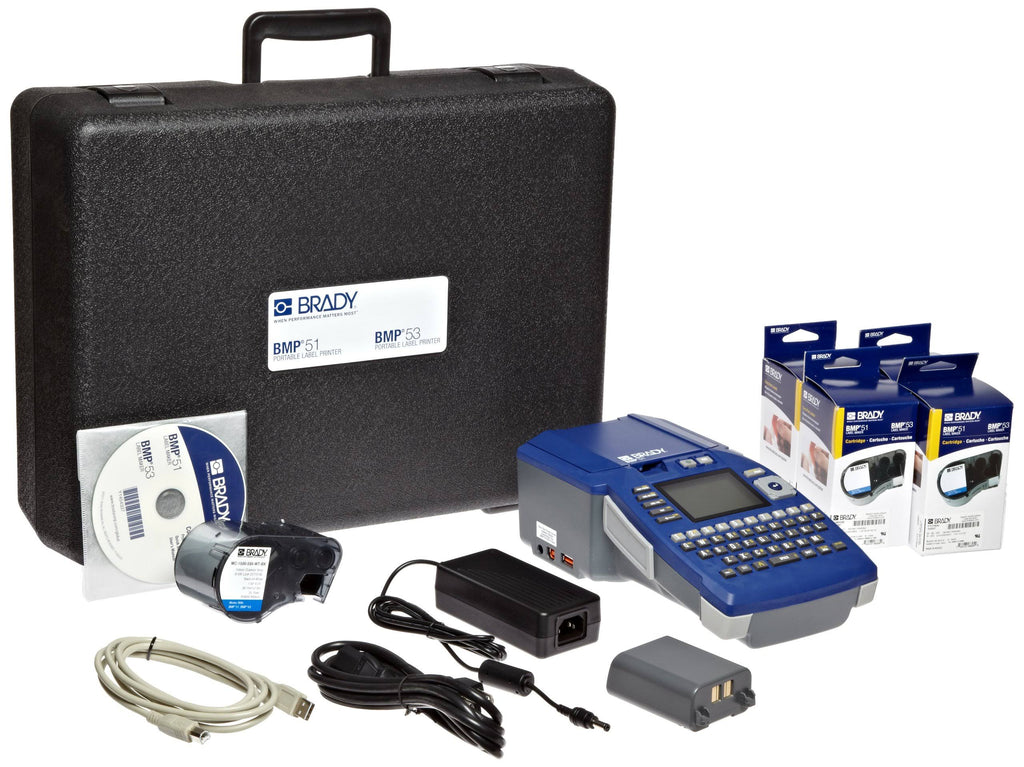 Brady, BMP51-KIT-VD, BMP51 Label Maker Starter Kit