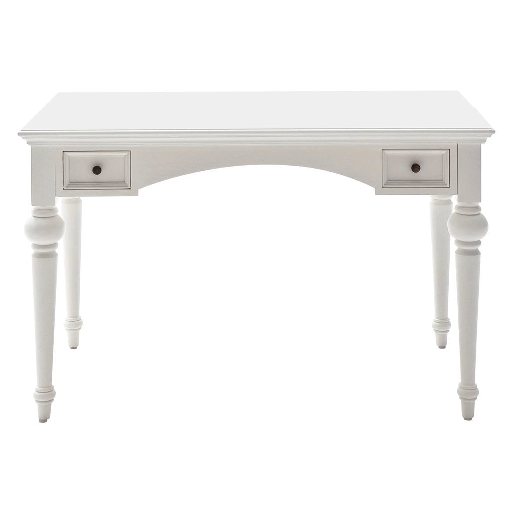 Antiqued White Writing Desk with Hutch I742