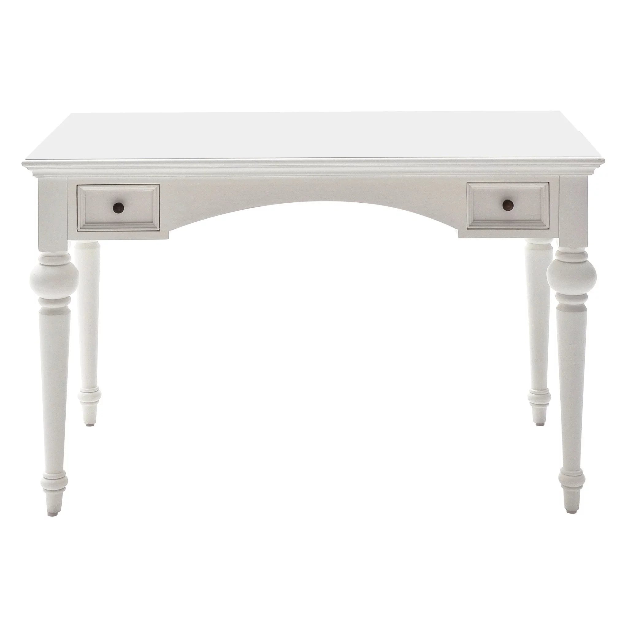 Antiqued White Writing Desk with Hutch I742