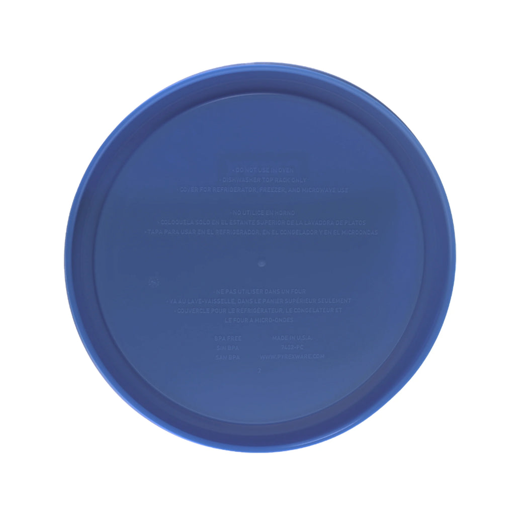 7-Cup Glass Bowls with Blue Lids, 4-Pack Q57764