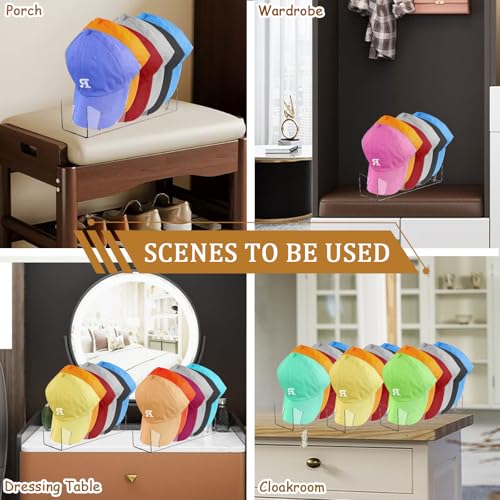 Acrylic Hat Organizer for 14 Baseball Caps, Wall or Closet Storage S2299