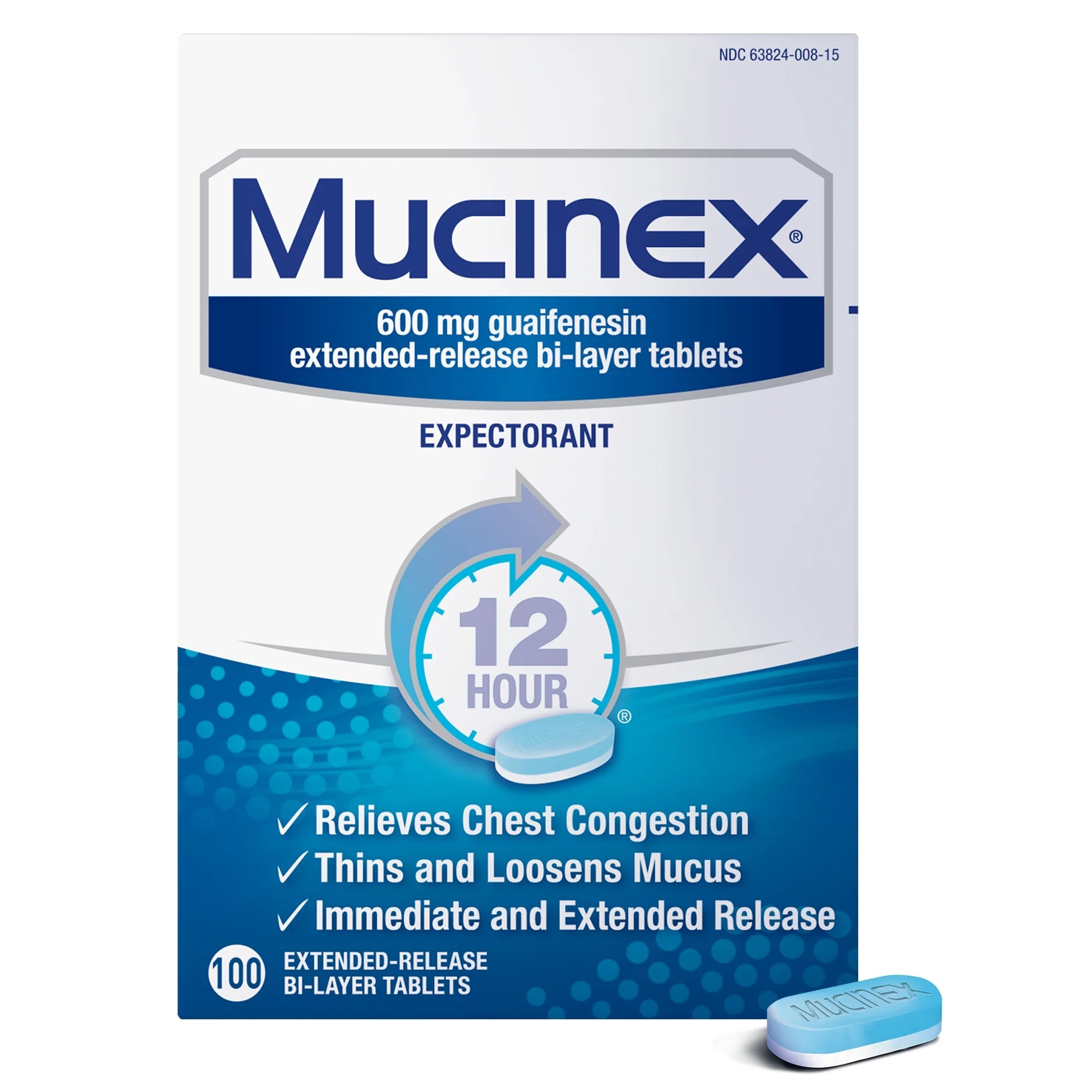 Chest Congestion & Excess Mucus Relief, 100 Tablets J746
