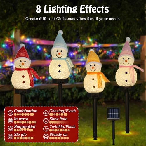 Solar Christmas Candy Cane Lights Outdoor, Pathway Stake Lights, 24 Pack G8137