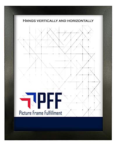 28x20 Inch 1.25" Flat Black MDF Picture/Photo/Poster Ready to Hang Picture Frame with Clear Acrylic Plexiglass (Black)