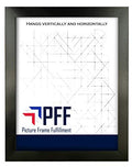 28x20 Inch 1.25" Flat Black MDF Picture/Photo/Poster Ready to Hang Picture Frame with Clear Acrylic Plexiglass (Black)