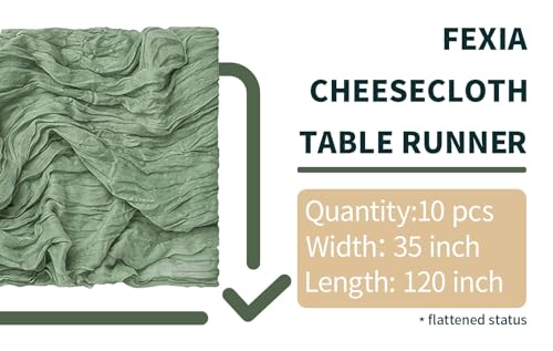 Dusty Blue Gauze Table Runner 35x120 Inches for Wedding Baby Shower A56598